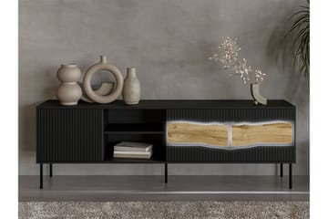 Stintino Tv-Benk 190x40 cm - Svart/Brun - Møbler - TV- & Mediamøbler - TV benk & mediabenk