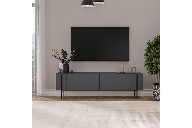 Stira TV-benk 160 cm - Grafittgrå - Møbler - TV- & Mediamøbler - TV benk & mediabenk