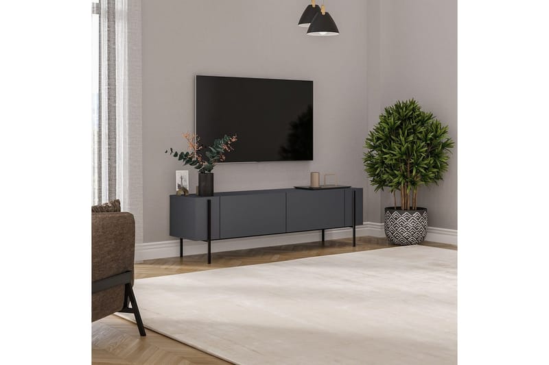 Stira TV-benk 160 cm - Grafittgrå - Møbler - TV- & Mediamøbler - TV benk & mediabenk
