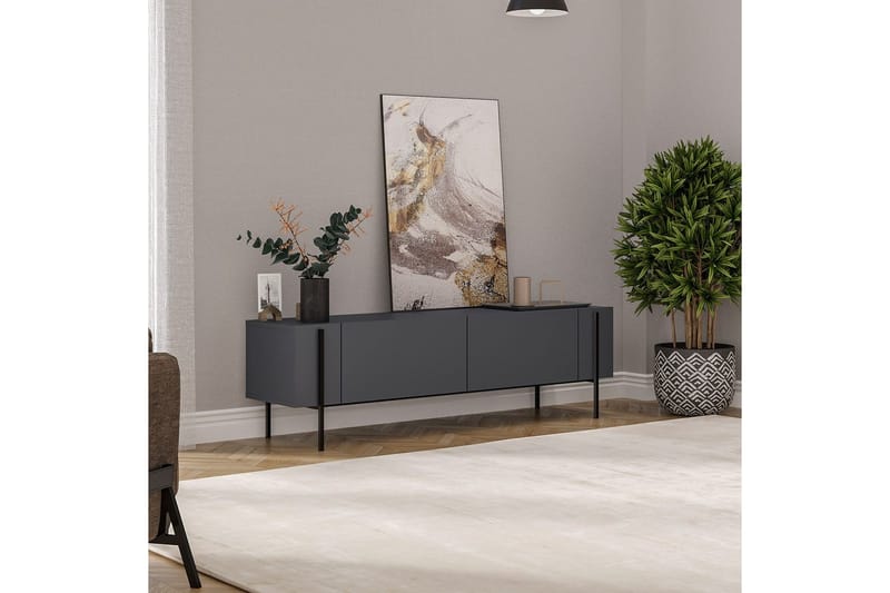Stira TV-benk 160 cm - Grafittgrå - Møbler - TV- & Mediamøbler - TV benk & mediabenk