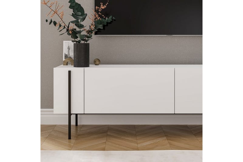 Stira TV-benk 160 cm - Hvit - Møbler - TV- & Mediamøbler - TV benk & mediabenk