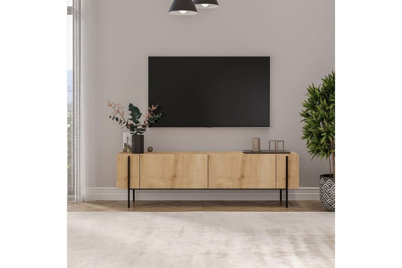 Stira TV-benk 160 cm - Naturell - Møbler - TV- & Mediamøbler - TV benk & mediabenk