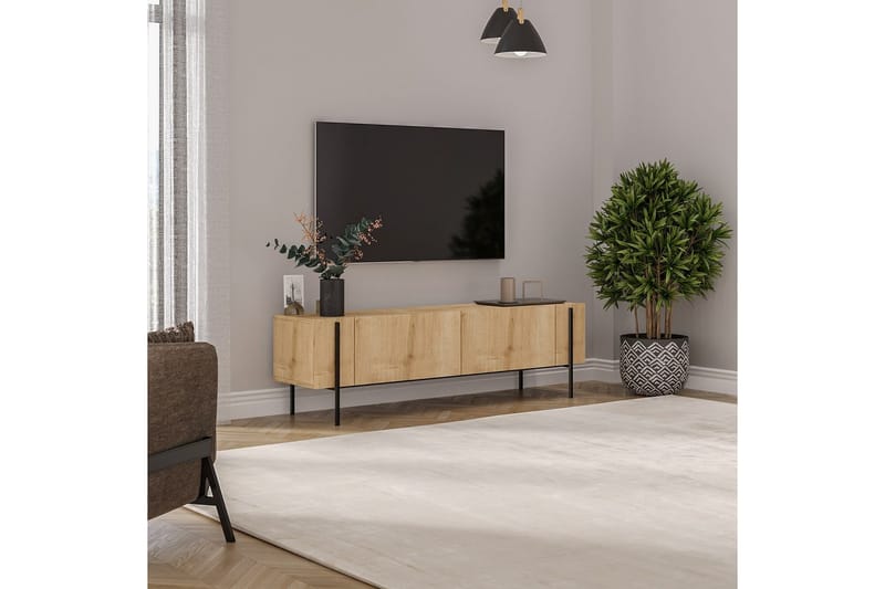 Stira TV-benk 160 cm - Naturell - Møbler - TV- & Mediamøbler - TV benk & mediabenk