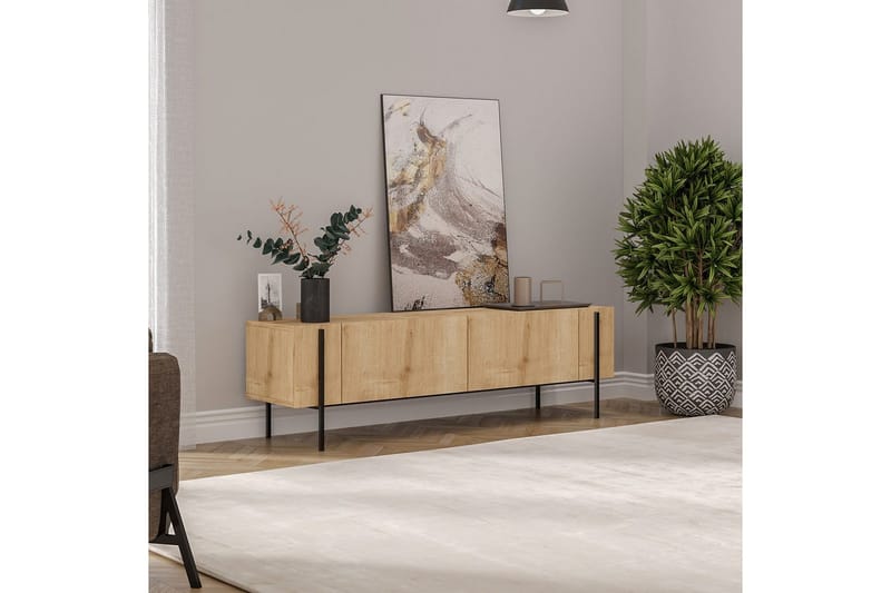Stira TV-benk 160 cm - Naturell - Møbler - TV- & Mediamøbler - TV benk & mediabenk