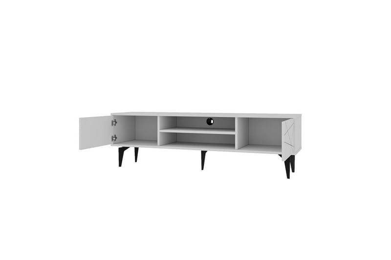 Sudama TV-benk 160 cm - Hvit - Møbler - TV- & Mediamøbler - TV benk & mediabenk