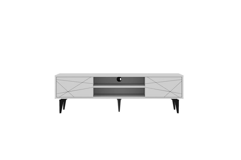 Sudama TV-benk 160 cm - Hvit - Møbler - TV- & Mediamøbler - TV benk & mediabenk