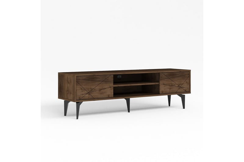 Sudama TV-benk 160 cm - Mørkfarget tre - Møbler - TV- & Mediamøbler - TV benk & mediabenk