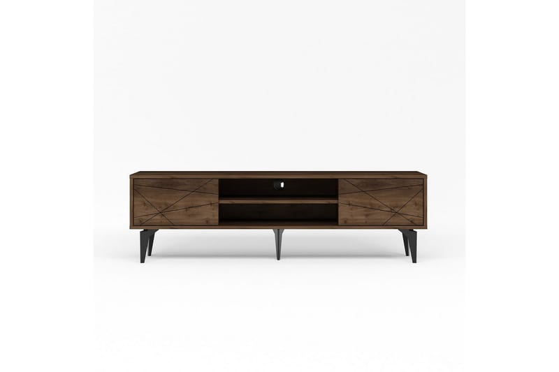 Sudama TV-benk 160 cm - Mørkfarget tre - Møbler - TV- & Mediamøbler - TV benk & mediabenk