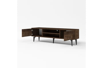 Sudama TV-benk 160 cm - Mørkfarget tre - Møbler - TV- & Mediamøbler - TV benk & mediabenk