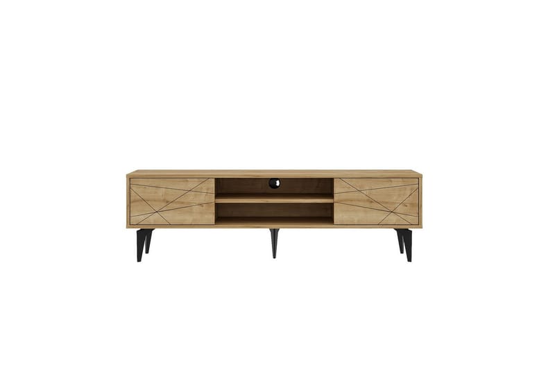 Sudama TV-benk 160 cm - Mellomfarget tre - Møbler - TV- & Mediamøbler - TV benk & mediabenk