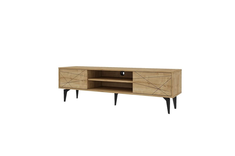 Sudama TV-benk 160 cm - Mellomfarget tre - Møbler - TV- & Mediamøbler - TV benk & mediabenk