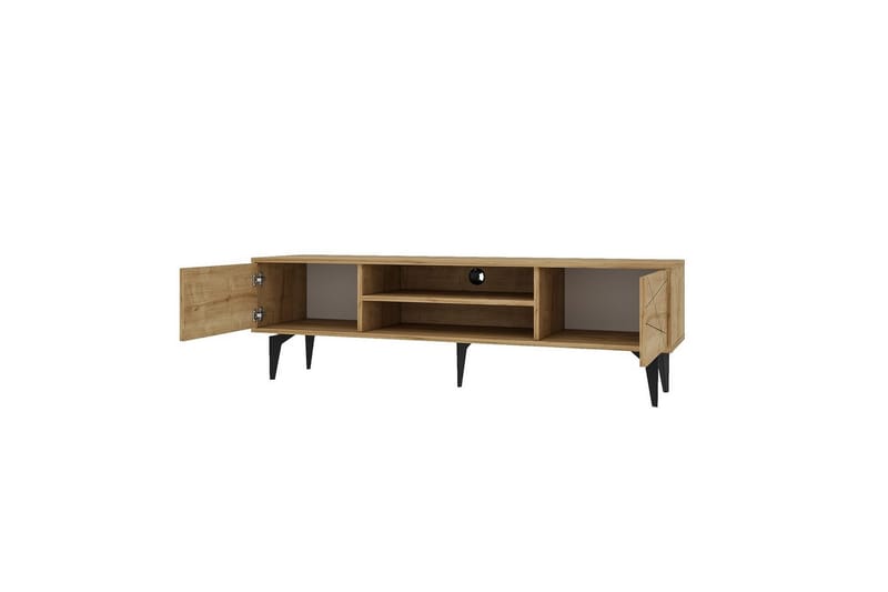 Sudama TV-benk 160 cm - Mellomfarget tre - Møbler - TV- & Mediamøbler - TV benk & mediabenk