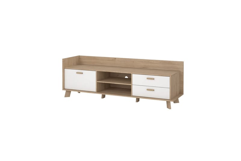 Sumita TV-benk 182 cm - Hvit/Natur - Møbler - TV- & Mediamøbler - TV benk & mediabenk