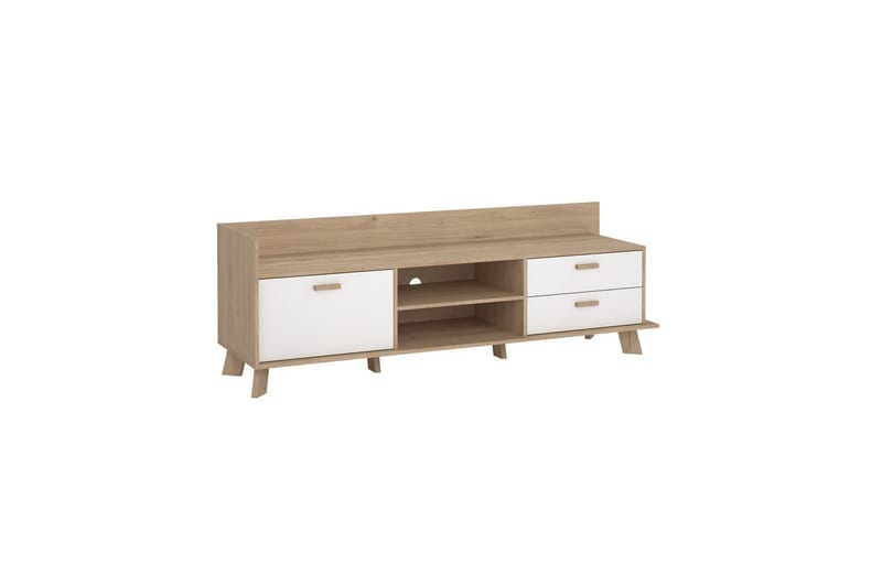 Sumita TV-benk 182 cm - Hvit/Natur - Møbler - TV- & Mediamøbler - TV benk & mediabenk