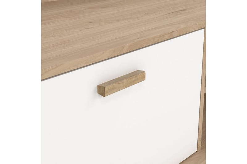 Sumita TV-benk 182 cm - Hvit/Natur - Møbler - TV- & Mediamøbler - TV benk & mediabenk