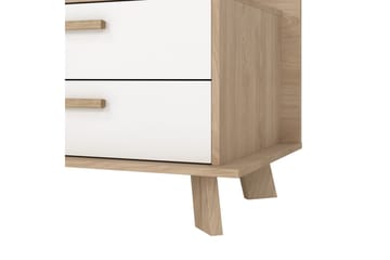 Sumita TV-benk 182 cm - Hvit/Natur - Møbler - TV- & Mediamøbler - TV benk & mediabenk