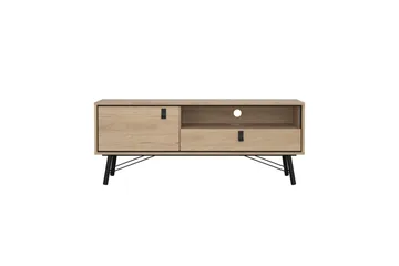 Tadami Gulvstående TV-benk 150 cm med Oppbevaring i Lyst Tre - Lysebrun - Møbler - TV- & Mediamøbler - TV benk & mediabenk