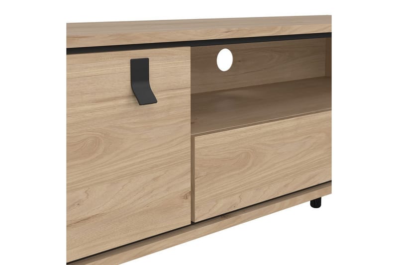 Tadami Gulvstående TV-benk 150 cm med Oppbevaring i Lyst Tre - Lysebrun - Møbler - TV- & Mediamøbler - TV benk & mediabenk