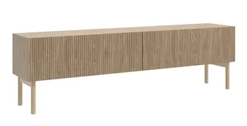 Takayo Gulvstående TV-benk 175 cm med Oppbevaring i Eik - Beige - Møbler - TV- & Mediamøbler - TV benk & mediabenk