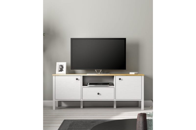 Talan TV-benk 150 cm - Natur/Hvit - Møbler - TV- & Mediamøbler - TV benk & mediabenk