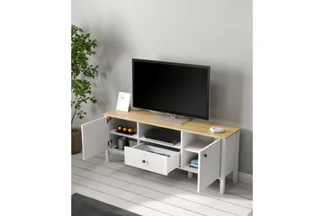 Talan TV-benk 150 cm - Natur/Hvit - Møbler - TV- & Mediamøbler - TV benk & mediabenk