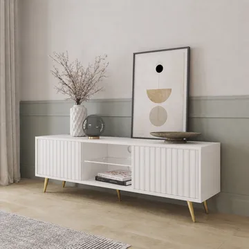 Tapas TV-benk 135 cm - Hvit - Møbler - TV- & Mediamøbler - TV benk & mediabenk