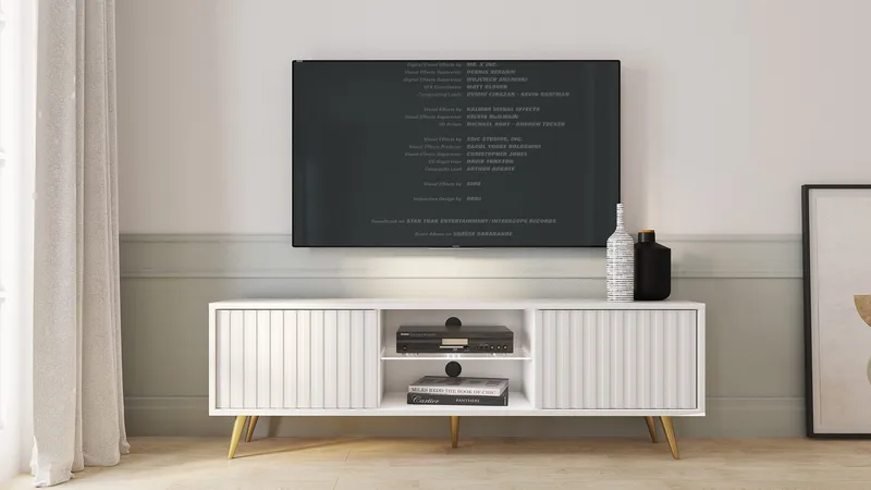 Tapas TV-benk 135 cm - Hvit - Møbler - TV- & Mediamøbler - TV benk & mediabenk