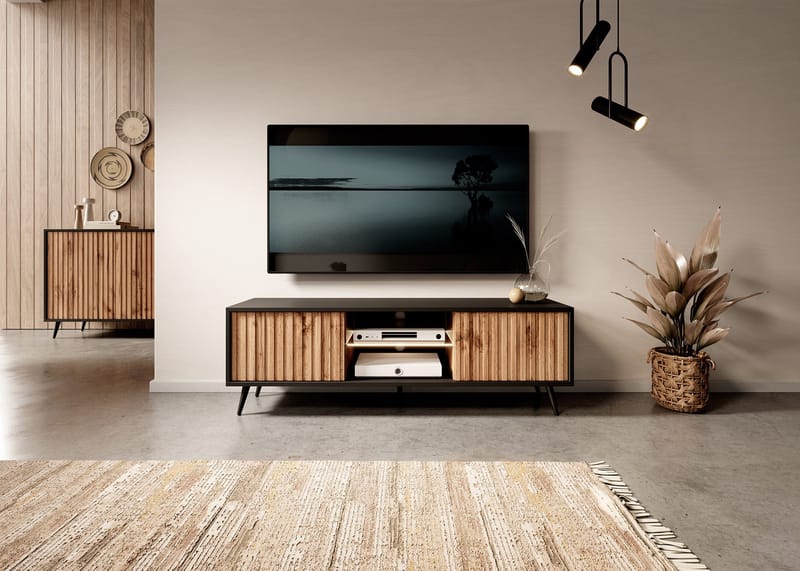 Tapas TV-benk 135 cm - Svart - Møbler - TV- & Mediamøbler - TV benk & mediabenk