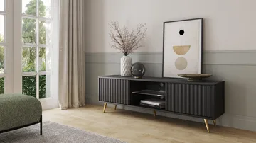 Tapas TV-benk 135 cm - Svart - Møbler - TV- & Mediamøbler - TV benk & mediabenk