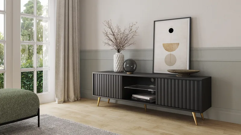 Tapas TV-benk 135 cm - Svart - Møbler - TV- & Mediamøbler - TV benk & mediabenk