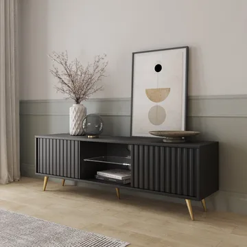 Tapas TV-benk 135 cm - Svart - Møbler - TV- & Mediamøbler - TV benk & mediabenk