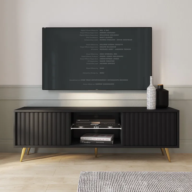 Tapas TV-benk 135 cm - Svart - Møbler - TV- & Mediamøbler - TV benk & mediabenk