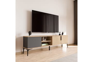 Tarz TV-benk 180 cm - Mellomfarget tre/Antrasitt - Møbler - TV- & Mediamøbler - TV benk & mediabenk