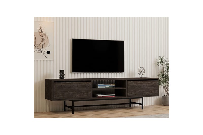Tauber TV-benk 180 cm - Antrasitt - Møbler - TV- & Mediamøbler - TV benk & mediabenk