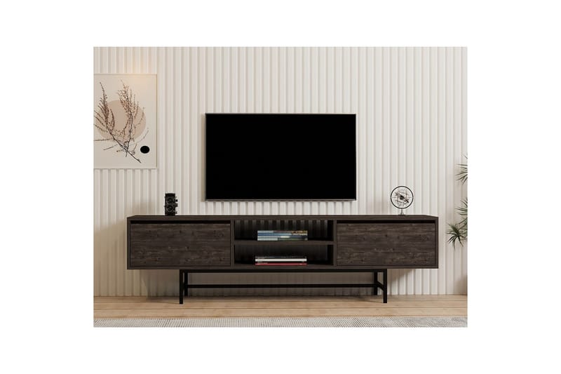 Tauber TV-benk 180 cm - Antrasitt - Møbler - TV- & Mediamøbler - TV benk & mediabenk