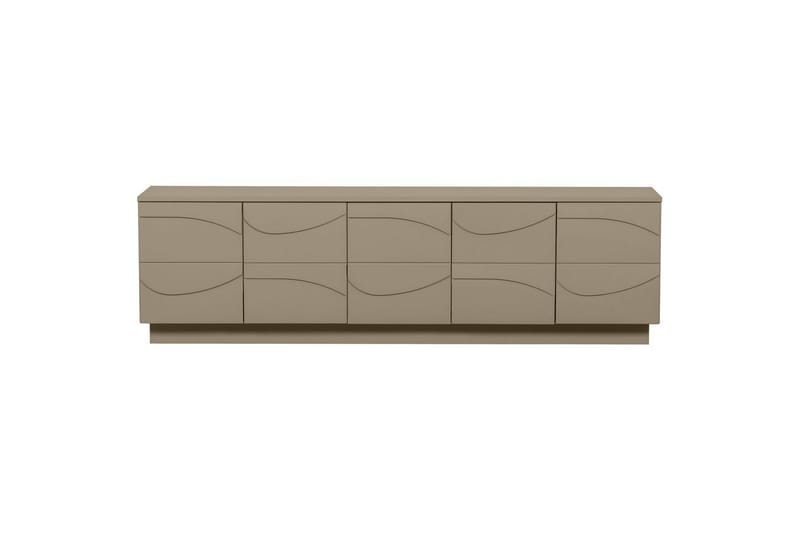 Teo Gulvstående TV-benk 180 cm med Oppbevaring i Malt Tre - Beige - Møbler - TV- & Mediamøbler - TV benk & mediabenk