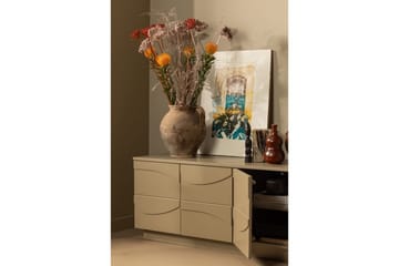 Teo Gulvstående TV-benk 180 cm med Oppbevaring i Malt Tre - Beige - Møbler - TV- & Mediamøbler - TV benk & mediabenk