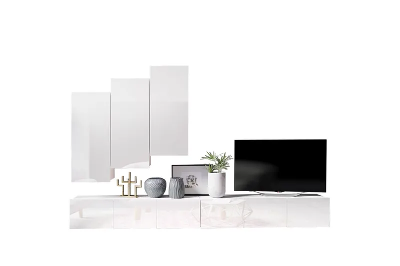 Tessan TV-møbelsett - Hvit - Møbler - TV- & Mediamøbler - TV-møbelsett