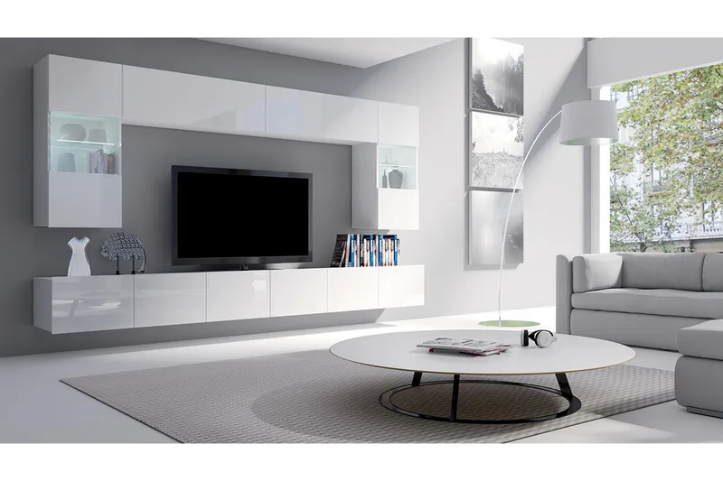 Tessan TV-møbelsett - Hvit - Møbler - TV- & Mediamøbler - TV-møbelsett