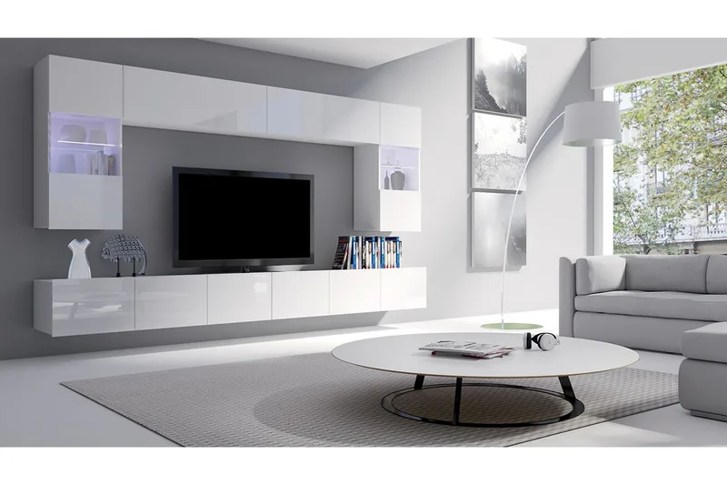 Tessan TV-møbelsett - Hvit - Møbler - TV- & Mediamøbler - TV-møbelsett