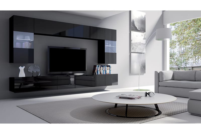 Tessan TV-møbelsett - Svart - Møbler - TV- & Mediamøbler - TV-møbelsett