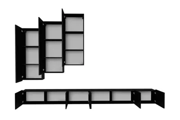 Tessan TV-møbelsett - Svart - Møbler - TV- & Mediamøbler - TV-møbelsett