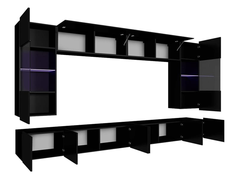 Tessan TV-veggseksjon - brun - Møbler - TV- & Mediamøbler - TV-møbelsett
