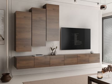 Tessan TV-veggseksjon - brun - Møbler - TV- & Mediamøbler - TV-møbelsett