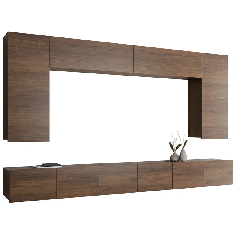 Tessan TV-veggseksjon, brun