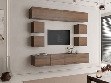 Tessan TV-veggseksjon - brun - Møbler - TV- & Mediamøbler - TV-møbelsett