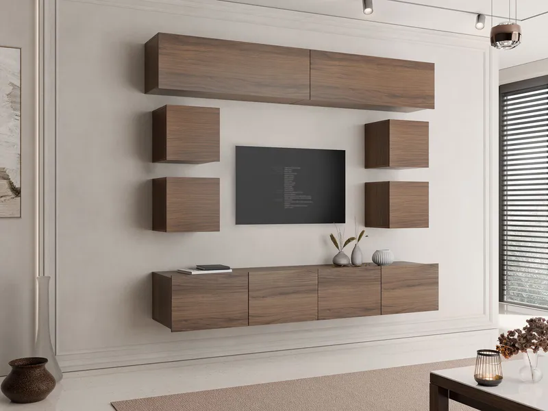 Tessan TV-veggseksjon - brun - Møbler - TV- & Mediamøbler - TV-møbelsett