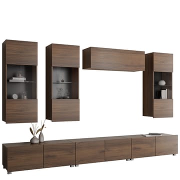 Tessan TV-veggseksjon - brun - Møbler - TV- & Mediamøbler - TV-møbelsett