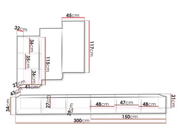 Tessan TV-veggseksjon - brun - Møbler - TV- & Mediamøbler - TV-møbelsett
