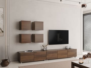 Tessan TV-veggseksjon - brun - Møbler - TV- & Mediamøbler - TV-møbelsett